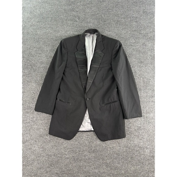 Dior Other - Vintage Christian Dior Tuxedo Jacket 40 L Black Wool Formal Wedding Luxury USA